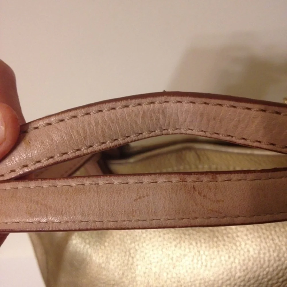 Michael Kors gold metallic leather bag